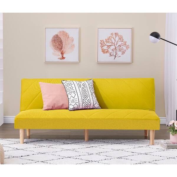 65.3" Wide Sofa Bed with Wooden Legs for Living Room Bed Bath